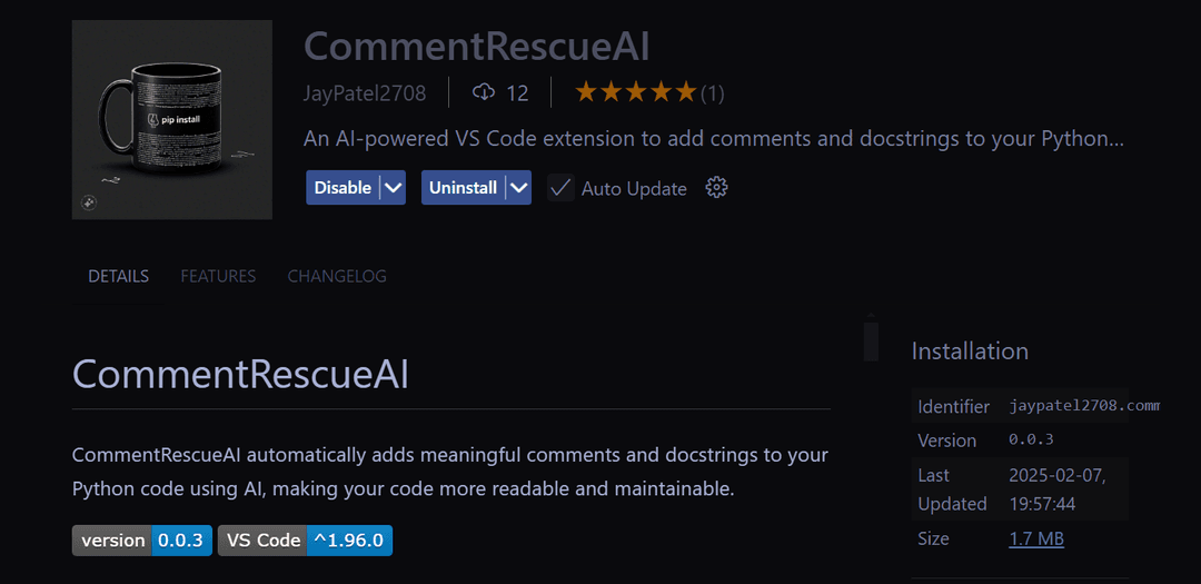 CommentRescueAI VS Code Extension